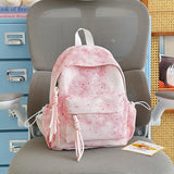 Women Star Print Backpack Polka Dot Star Charm Lightweight Student School New Trend Fashion Daypack Female Book Backpacks