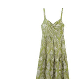 Fashion Casual Hollow Out Embroider Suspender Dress Bohemian Ethnic Style A-line Long Dress Chic Vacation Beach Dress 2025 New