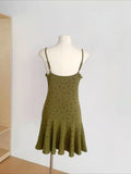 Pbong  Summer Y2k Sweet All Match V Neck Sleeveless Flower Print Vintage Short Dresses
