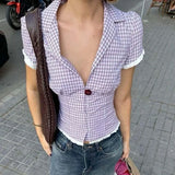 Cottage Plaid Low Low Rise Midi Skirt Vintage Tie-Up Ruffle Hem A Line Skirt Women Gingham Loose Tiered Skirt Y2k Streetwear