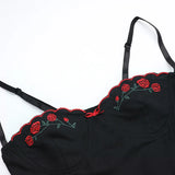 Pbong  Fashion Sexy Backless Sling Dresses for Summer Women New Skinny High Waist Bow Embroidered A-line Mini Dress for Women