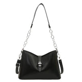 Pbong  Women PU Shoulder Bag Underarm Pouch Travel Shopping Top-Handle Bags Retro Daily Tote Handbag Vintage Crossbody Bags