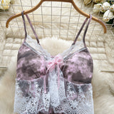 Chic Sexy butterfly print lace Spliced Fairy  Summer  Women Boho Sundress  women clothing mini dress