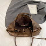 Pbong  Women's Tote Bag, Large Capacity Soft Leather Shoulder Bag, Retro Casual Handbag, Perfect for Commuting Handbags Travel Bag