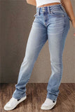 Pbong  Spring Y2K Baggy Jeans for Women Trendy Mid Waist Casual Straight Leg Boyfriend Jeans Denim Pants with Pocket Streetwear