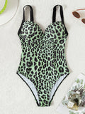 Leopard Swimsuit Women One Piece Sexy Brazilian Swimwear Female Push Up Bathing Swimming Suit Summer Beachwear Bodysuit