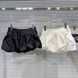 Pbong  Summer Bubble Mini Skirt for Women Korean Fashion High Waist Puffy Short Skirts Woman Patchwork Pleated Cute Balloon Skirt