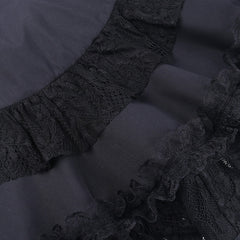 Streetwear Gothic Lace Skirt Women Emo Alternative Y2k E-girl Lolita High Waist Skirt Harajuku Grunge Clubwear Female