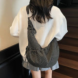 Korean Canvas Crossbody Bags for Women Casual Girl Student Shoulder Shopper Book Bag Fashion Cloth Satchel Female Handbags