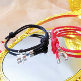 2Pcs Fashion Star Moon Magnetic Pendant Couple Bracelets for Women Handmade Rope Chain Bracelet Friendship Minimalist Jewelry