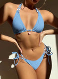 New Sexy Bikini Solid Color Accessories Women's Swimsuit