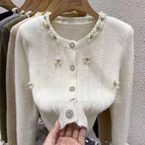 New Autumn And Winter 2025 Design Sense Short Women Knitted Cardigan Sweater Coat Casual Temperament Female Sweater Jacket