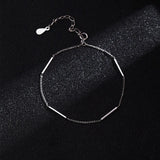New 925 Sterling Silver Square Bracelet Simple Style Shiny Bracelet Gifts for Women Free Shipping Exquisite Fashion Jewelry