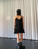 Vintage Sweet Y2k Slip Dress Lace Up Thin Solid Color Edge of Fungus Design Suspender Dresses for Women Vestidos