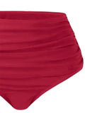 2025 Women's Bikinis Set Solid Color Knot Twist Bikini Swimsuit High Waist Adjustable Strap Two Piece Bathing Swimwear