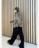 Grunge Black Jeans Women Y2k Vintage Oversized High Street Wide Cargo Denim Trousers Casual Baggy Straight Denim Pants