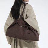 Pbong  Large Capacity Suede Fabric Simple Tote Bag for Women Shoulder Bags Designer Luxury Brand Handbags and Purses