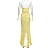Ladies Autumn Feather New Fashion Evening Party Dress Women Sleeveless Backless Side Slit Bodycon Maxi Dresses Club Streetwear