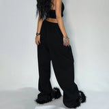 Casual Gray Sweatpants Women Wide Leg Black Joggers Classic Baggy Streetwear Oversized Sports Female Trousers All-match