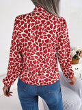 Pbong  for Autumn Office Lady Shirts Green Blue Red Women Casual Bow Long Sleeve Chiffon Blouse