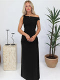 Oblique Shoulder Backless Sexy Maxi Dress For Women Fashion Off-shoulder Sleeveless High Waist Bodycon Club Long Dress