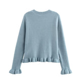 2025 New Women's European & American French Design Sweaters Female Elegant Simple Layered Decoration Versatile Knitted Cardigans