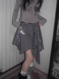 Japanese Style Harajuku Striped Skirt Women Vintage Gothic Y2k Grunge Mini Skirt Punk Irregular Streetwear Short Skirts