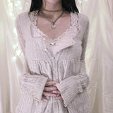 Grunge Knit Cardigan Long Sleeve Single Breasted Knitwear y2k Women Vintage Aesthetic Kawaii Sweater 2000s Streetwear
