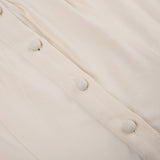 Skin Square Neck Fold Buttons Dress