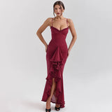 Ladies Autumn Feather New Fashion Evening Party Dress Women Sleeveless Backless Side Slit Bodycon Maxi Dresses Club Streetwear