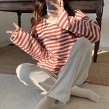 Pbong  Spring New Arrived Pajamas Set Women Comfort Cotton Stripe Long Sleeve Tops With Chest Pat Long Trousers Ladies Pullover Pjs Set
