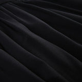 Black Loose A-Line Slim Long Dress