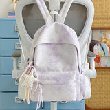 Women Star Print Backpack Polka Dot Star Charm Lightweight Student School New Trend Fashion Daypack Female Book Backpacks