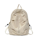 Pbong  New Student Schoolbag for Girl solid color simple and lightweight travel backpack trendy Korean style daily backpack
