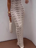 Summer Knitted O-neck Women Sleeveless Dress Sexy Bodycon Solid Strip Long Dress Fashion Office Dresses For Women