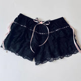Ruffle Bloomers Women y2k Aesthetic Lolita Kawaii Cute Bowknot Lace Layered Safety Pants Fairycore Panties Underwear