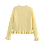 2025 New Women's European & American French Design Sweaters Female Elegant Simple Layered Decoration Versatile Knitted Cardigans