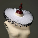 Pbong  Vintage Style Ruffled Collar Neck Ruff Medieval Victorian Style Clown Collar Cosplay