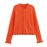 2025 New Women's European & American French Design Sweaters Female Elegant Simple Layered Decoration Versatile Knitted Cardigans