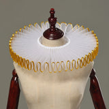 Pbong  Vintage Style Ruffled Collar Neck Ruff Medieval Victorian Style Clown Collar Cosplay