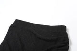 New large size fashion women's sexy hot girl low waist tie hollowed wrinkles broken holes leisure flared pants pants pants
