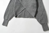 Pbong  New Autumn Winter Knitted Cropped Sweater Y2K Tops Women Long Sleeve Pullovers Sweater Legular Fashion Sweater Pull