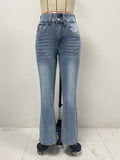 Pbong  Spring Y2K Baggy Jeans for Women Trendy Mid Waist Casual Straight Leg Boyfriend Jeans Denim Pants with Pocket Streetwear