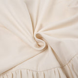 Skin Square Neck Fold Buttons Dress