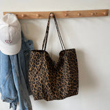 Pbong  Leopard Large Shoulder Shopper Bag for Women High Quality Lady Crossbody Tote Bags Korean Fashion Luxury Designer Female Handbag
