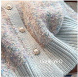 Autumn And Winter 2025 Elegant Korean Version Women Knitted Cardigan Sweater Coat Temperament Versatile Female Sweater Jacket