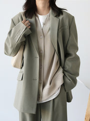 Korean Autumn Winter Women's Sports Coat Casual Loose V-neck Sweatshirt for Women Thick Warm Tops Office Lady Female