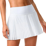 Pbong  Dance Fitness Short Skirts Women'S Double Layered Pleats Tennis Skirts For Women High Waisted Skirt With Women Clothing