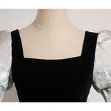 Pbong  Evening Dress Birthday Temperament Banquet Fluffy Skirt Square Collar Formal Dress Women Elegant Evening Dresses