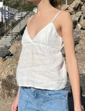 Casual Women Fashion Blue Front Buttons Plaid Printed Camis Summer Vintage Sleeveless Female Chic Tops